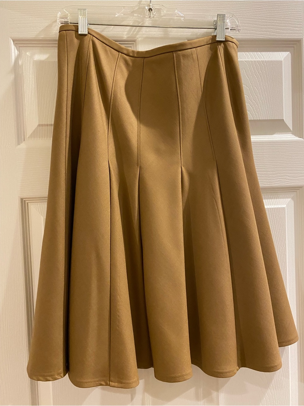 Ann Taylor Camel A-Line Flared Panel Skirt